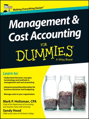 cover image of Management and Cost Accounting For Dummies--UK